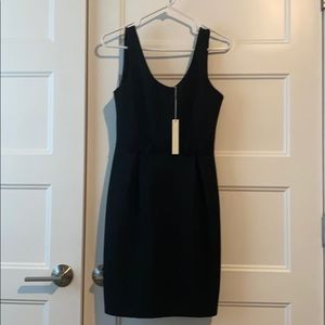 Black dress with bow trim